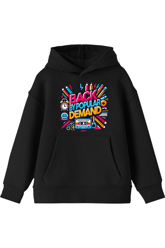 Back By Popular Demand Back To School Adult Black Long Sleeve Hoodie-XXL