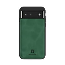 Back Case Compatible with Google Pixel 6, Classic Anti-Scratch PU Leather Shockproof Protective Thin Fit Skin Friendly Phone Case Cover Designed for Google Pixel 6, Darkgreen