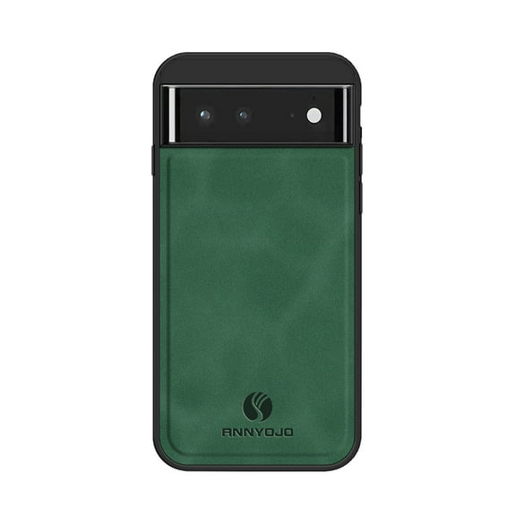 Back Case Compatible with Google Pixel 6a, Classic Anti-Scratch PU Leather Shockproof Protective Thin Fit Skin Friendly Phone Case Cover Designed for Google Pixel 6a, Darkgreen