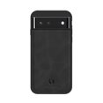 thumbnail image 1 of Back Case Compatible with Google Pixel 6a, Classic Anti-Scratch PU Leather Shockproof Protective Thin Fit Skin Friendly Phone Case Cover Designed for Google Pixel 6a, Black, 1 of 9