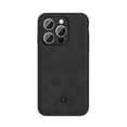 thumbnail image 1 of Back Case Compatible with iPhone 16 Pro, Classic Anti-Scratch PU Leather Shockproof Protective Thin Fit Skin Friendly Phone Case Cover Designed for iPhone 16 Pro, Black, 1 of 9