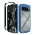 thumbnail image 1 of Back Case for Google Pixel 9 / 9 Pro, Luxury TPU Front Frame PC Clear Back Full Body Shockproof Hybrid 2 In 1 Anti-Scratch Anti-Slip Protective Phone Cover Case for Google Pixel 9 / 9 Pro, Darkblue, 1 of 5