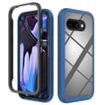 thumbnail image 1 of Back Case for Google Pixel 9a, Luxury TPU Front Frame PC Clear Back Full Body Shockproof Hybrid 2 In 1 Anti-Scratch Anti-Slip Protective Phone Cover Case for Google Pixel 9a, Darkblue, 1 of 6