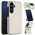 thumbnail image 1 of Back Case for Samsung Galaxy S24 FE, Card Slots Kickstand PU Leather Magnetic Button Shockproof Protective Stylish Ultra Slim Phone Case Cover Compatible with Samsung Galaxy S24 FE, Beige, 1 of 7