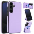 thumbnail image 1 of Back Case for Samsung Galaxy S24 FE, Card Slots Kickstand PU Leather Magnetic Button Shockproof Protective Stylish Ultra Slim Phone Case Cover Compatible with Samsung Galaxy S24 FE, Lightpurple, 1 of 7