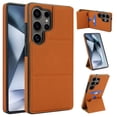 thumbnail image 1 of Back Case for Samsung Galaxy S25 Ultra, Card Slots Kickstand PU Leather Magnetic Button Shockproof Protective Stylish Ultra Slim Phone Case Cover Compatible with Samsung Galaxy S25 Ultra, Brown, 1 of 7