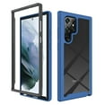 thumbnail image 1 of Back Case for Samsung Galaxy S25 Ultra, Luxury TPU Front Frame PC Clear Back Full Body Shockproof Hybrid 2 In 1 Anti-Scratch Anti-Slip Protective Phone Cover Case for Samsung Galaxy S25 Ultra,Darkblue, 1 of 6