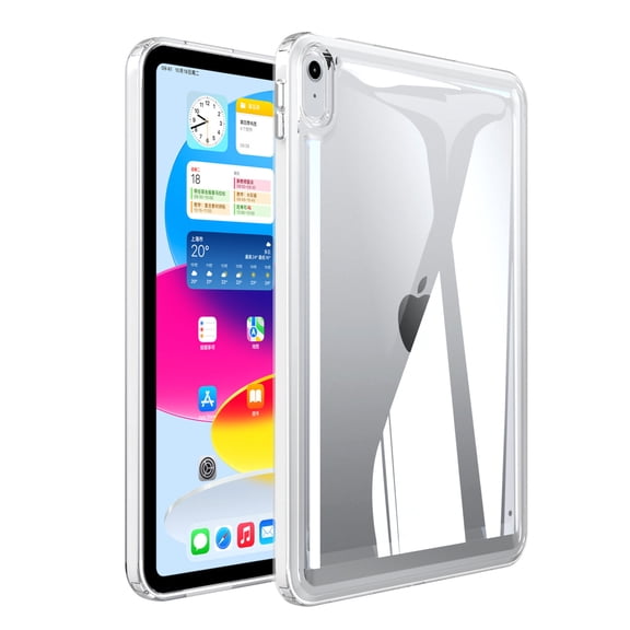 Back Case for iPad mini 5/mini 4, Slim Clear Transparent Back Cover with Shockproof Acrylic Back + Soft TPU Bumper Frame Anti-Fingerprint Lightweight for iPad mini 5/mini 4, Transparent
