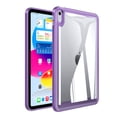 thumbnail image 1 of Back Case for iPad mini 6th Gen 8.3" 2021, Slim Clear Transparent Back Cover with Shockproof Acrylic Back + Soft TPU Bumper Frame Anti-Fingerprint Lightweight for iPad mini 6, Deeppurple, 1 of 6