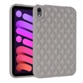 thumbnail image 1 of Back Case for iPad mini 6th Gen 8.3" 2021, Stylish Diamond Texture Soft TPU Anti-Slip Lightweight Ultra Slim Drop Protective Shockproof Cover for iPad mini 6th Gen 8.3" 2021, Gray, 1 of 7