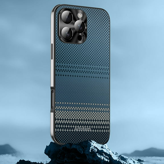 Back Case for iPhone 13 Pro, PC + TPU Material, Luxury Drop Protective Ultra Slim Shockproof Lightweight Anti-Scratch Woven Texture Anti-Scratch Phone Cover for iPhone 13 Pro, Blue