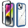 thumbnail image 1 of Back Case for iPhone 15, Luxury TPU Front Frame PC Clear Back Full Body Shockproof Hybrid 2 In 1 Anti-Scratch Anti-Slip Protective Phone Cover Case for iPhone 15, Darkblue, 1 of 7