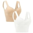 Back Closure Sports Bras for Women 2 Pieces Womens Sports Bra No Wire