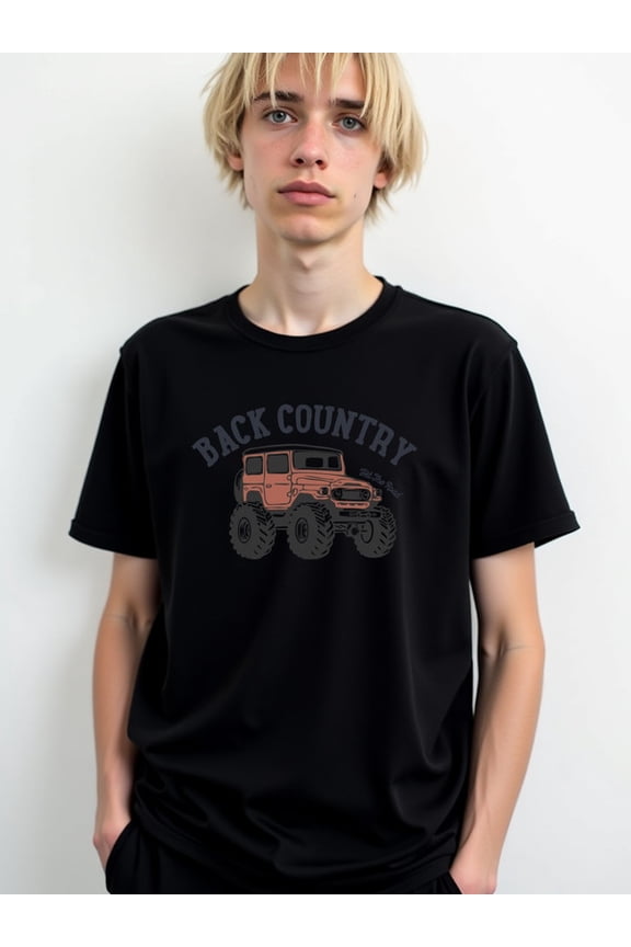 Back Country Adventure Tee mens t-shirt black casual graphic Hip-hop street style Daytime and weekend wear Funny Unisex Shirt Printed tshirts