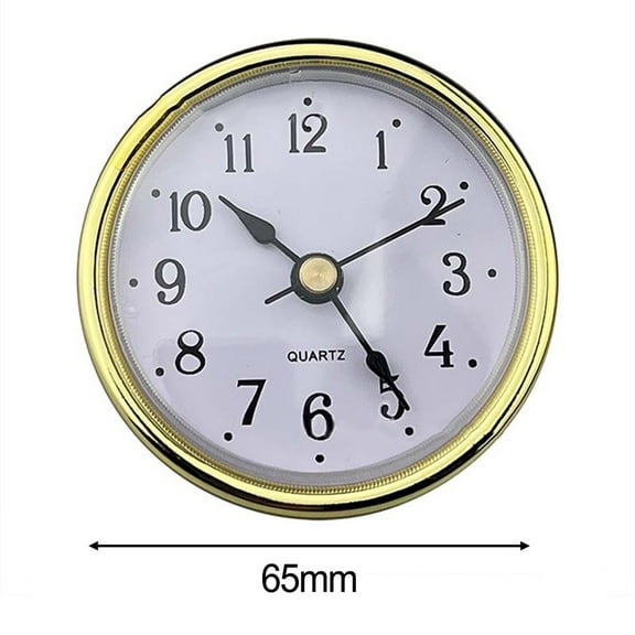 Back Cover Diameter 55mm Gold Trim Clock Clock Accessories Sleek Appearance Standalone Piece Roman And Arabic Numerals