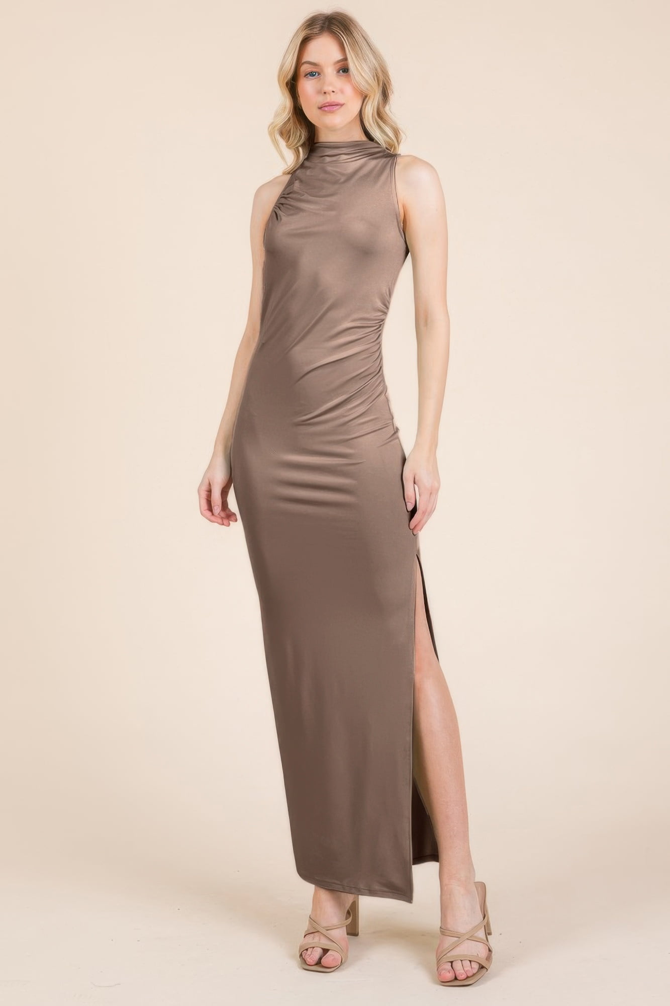 Cut-Out Twist Slit Maxi Dress main image 1