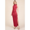 thumbnail image 1 of Back Cut Out Side Shirring Side Slit Maxi Dress, 1 of 4