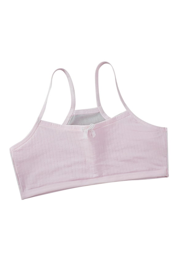 Girls Thermal Underwear Size 4 Girls Underwear Back Double Mesh Bras For Girls Teen Girls Sports Bras Comfort Soft Solid Color Bras