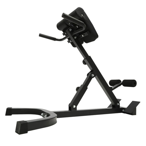 Back Extension Roman Chair AB Machine Adjustable Lengths & Angles Sit up Bench Hip Thrust Machine Multi-Functional Bench for Full All-in-One Body Workout