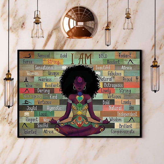 Back Girl Yoga I Am Sensual Bold Paper Poster No Frame Matte Wall Art Decor 11 x 17 Inch Poster
