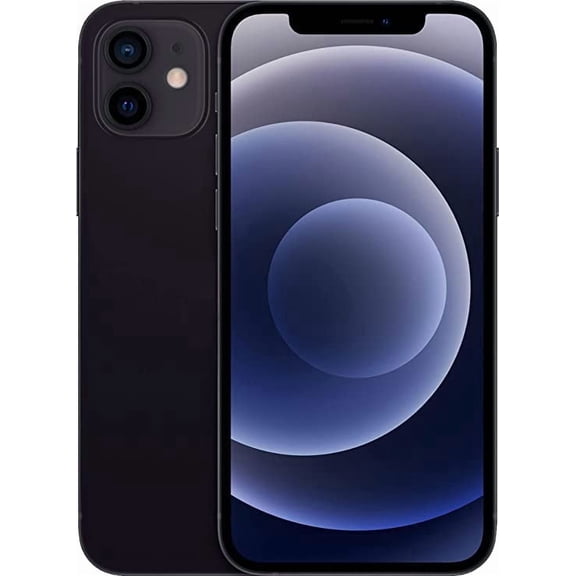 Back Glass Replacement for iPhone 12 All Carriers with Pre-Installed Adhesive and Repair iPhone 12 Tool (Black)