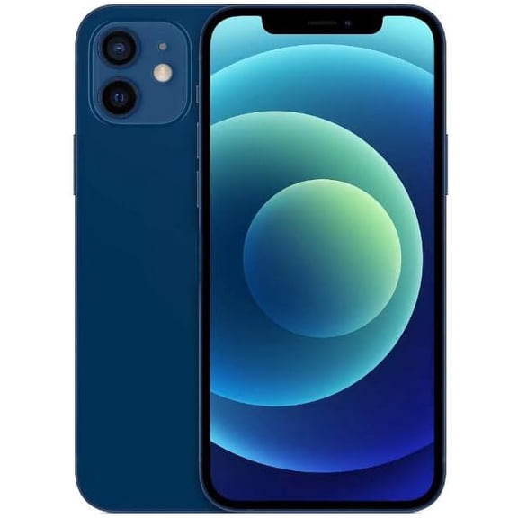 Back Glass Replacement for iPhone 12 All Carriers with Pre-Installed Adhesive and Repair iPhone 12 Tool (Blue)