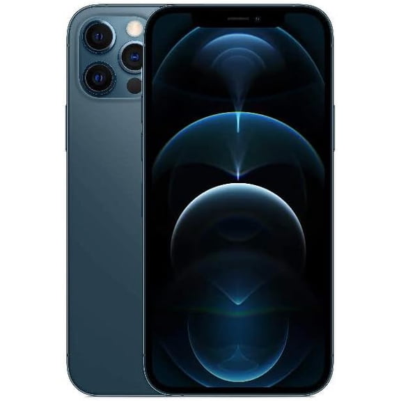 Back Glass Replacement for iPhone 12 Pro Max All Carriers with Pre-Installed Adhesive and Repair Tool Kits (Sierra Blue)