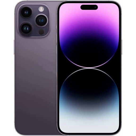 Back Glass Replacement for iPhone 14 Pro Max All Carriers with Pre-Installed Adhesive and Repair 14 Pro Max Tool (Deep Purple)