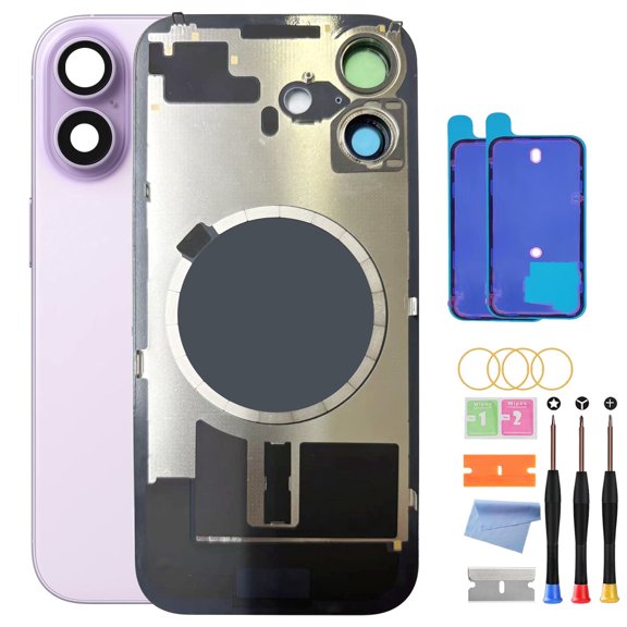 Back Glass Replacement for iPhone 17 with Magesafe - Back Glass Replacement for iPhone 17 6.3 Inch with Repairing Tool Kits(Lavender)