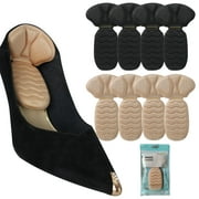 Back of Heel Cushion Pads4 Pairs-High Heel Cushion Inserts Pads, Heel Pads for Shoes Too Big, Reusable Heel Guards Liners for Women Men, Improve Shoe Fit