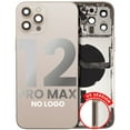 thumbnail image 1 of Back Housing W/ Small Components Pre-Installed Compatible With iPhone 12 Pro Max (US) (No Logo) (Aftermarket +) (Gold), 1 of 8