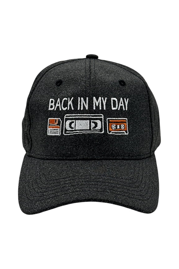 Back In My Day Hat Funny Sarcastic Retro Technology Graphic Novelty Cap