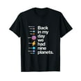 thumbnail image 1 of Back In My Day We Had Nine Planets Funny Science Astronomy T-Shirt, 1 of 5