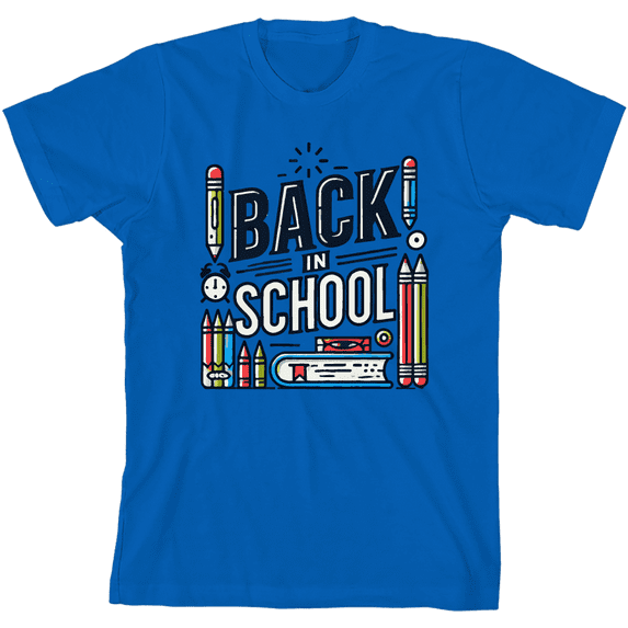 Back In School Adult Natural Crew Neck Short Sleeve Tee-Small