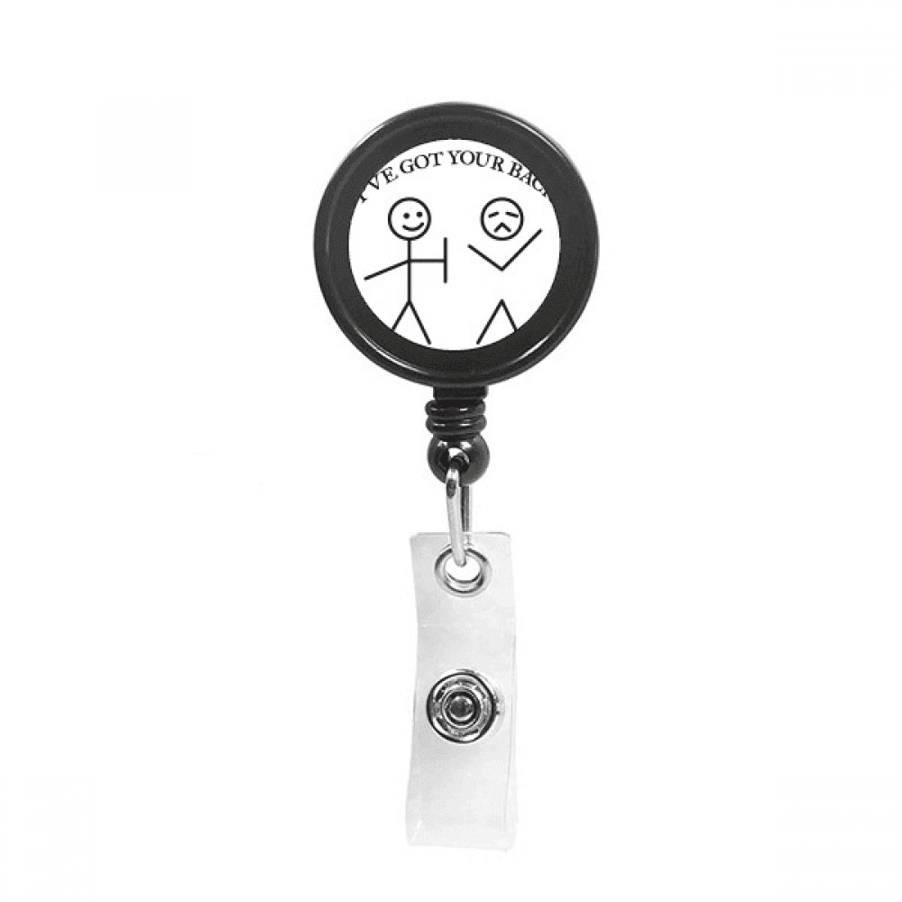 Back Line Body Art Deco  Fashion Retractable Keychain Badge Holder ID Badge