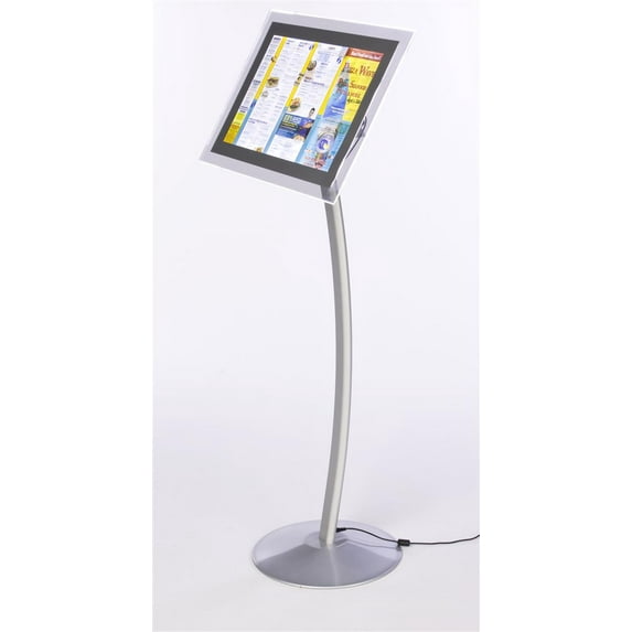 Back-Lit LED Menu Stand Illuminates 11 x 17-Inch Signs, 15-3/8 x 50 x 19-Inch, Vertical Or Horizontal Frame, Free-Standing Frame (CMB1711LED)