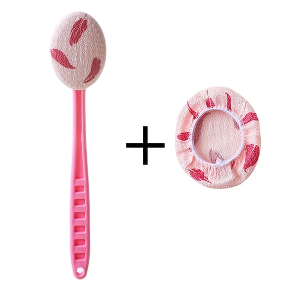 Back Lotion Applicator with 1 Replaceable Pads, Long Shower Bath Brush, Lotion Applicator for Back Self Elderly, Women for Cream with 10" Handle Easy to Target Back and Feet