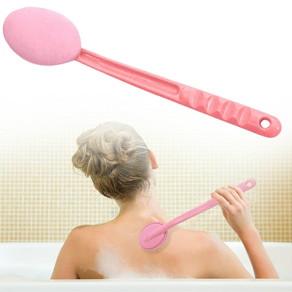 Back Lotion Applicator with Long Handle, Sunscreen Applicator for Cream & Self Tanning, Lightweight ABS Back Scrubber for Hard to Reach Areas, Women Men, Pink