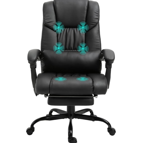 Back Massage, 130° Recline & Footrest / Ease Back Pressure, Comfortable Office Relax