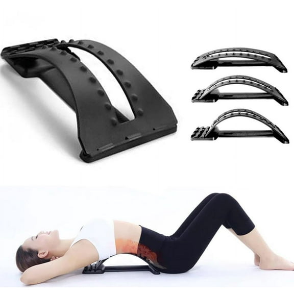 Back Massage Multi-Level Stretching Device, Lumbar Stretcher Spinal Support for Upper and Lower Back Muscle Pain, Back Posture Corrector