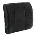 thumbnail image 1 of Back Massage Pillow, Black, Battery-Powered Lumbar Support Cushion for Car Seat and Chair, Soft Textured, Medium Size (34 x 32 x 11 cm), 1 of 5