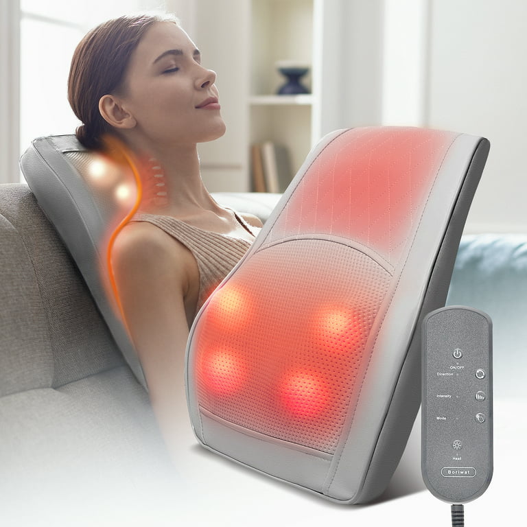 Back Massager with Heat, Shiatsu Back and Neck Massager with 3D Deep Tissue  Kneading for Back Shoulder Legs Foot Body Pain Relief, at Home Office Car