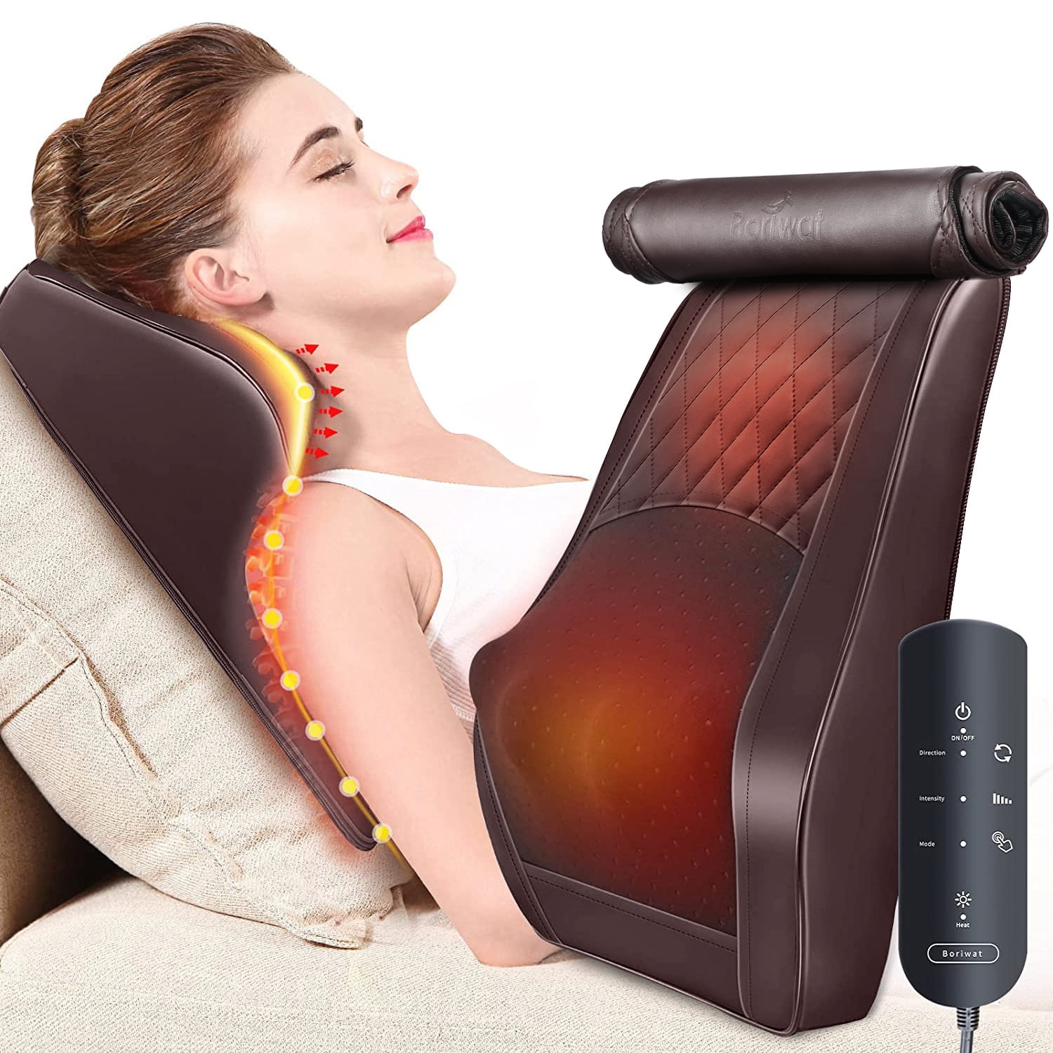  Back Massager, Neck Massager with Heat, Shiatsu Shoulder  Massager, Gift for Women Men Mom Dad Her Him, Electric Deep Kneading  Massager for Back Neck, Muscle Relief : Health & Household