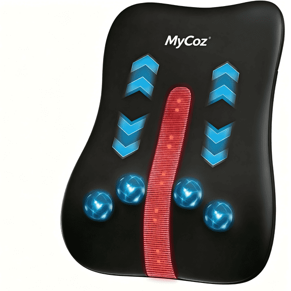 MyCoz Back Massager for Pain Relief Deep Tissue, Up-Down Rolling & Ultra-Slim Shiatsu Back Massager for Car Home Office