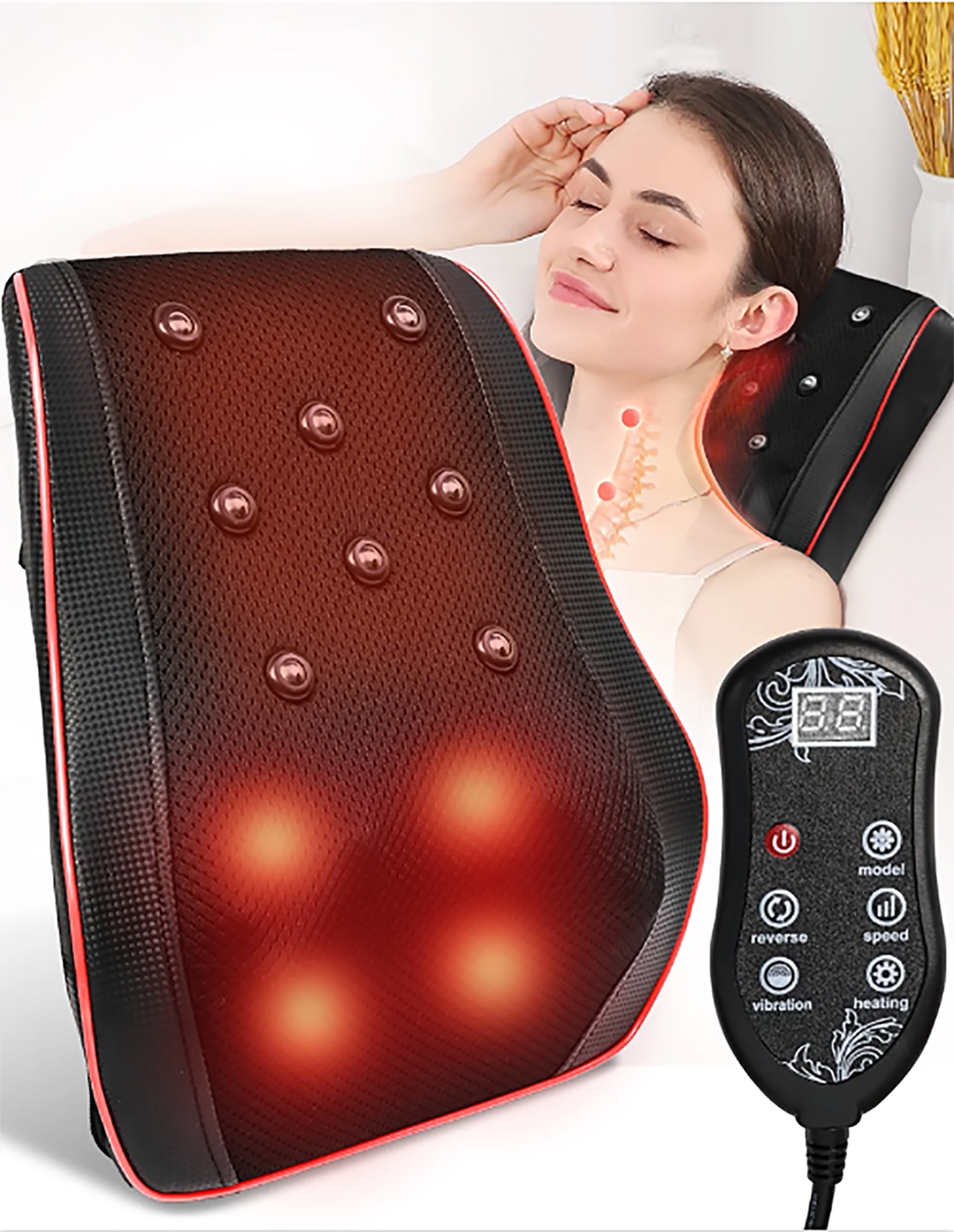 COMFIER Back Massager With Heat, Shiatsu Neck And India - View #5