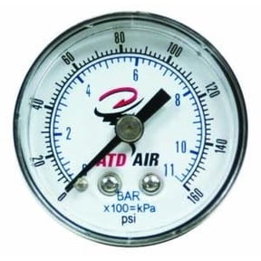 Back Mount Mounted Replacement Air Pressure Gage Gauge 1/4" NPT for Compressor