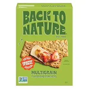 Back to Nature Multigrain Flax Seeded Flatbread Crackers - Dairy Free, Non-GMO, Made with Wheat Flour & Whole Grains, Delicious & Quality Snacks, 5.5 Ounce