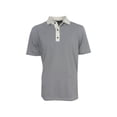 thumbnail image 1 of Back Nine Men's Lehigh Striped Polo Golf Shirt,  X-Large Bone/Gray -, 1 of 1