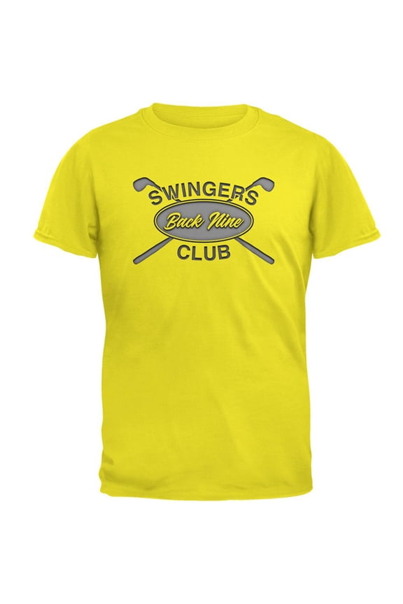Back Nine Swingers Club Mens T Shirt Bright Yellow SM