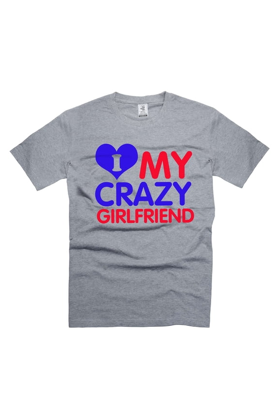 Back OFF I Have A Crazy Boyfriend Shirt Funny Girlfriend Boyfriend Shirts Girlfriend Gift Tee (Small Grey)